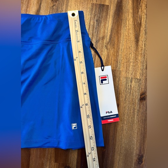 FILA PerformaEnergy tennis A-Line skort blue NEW sweat wicking stretchy medium - Picture 10 of 11